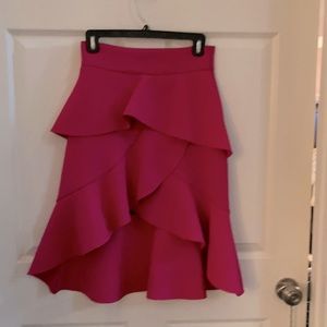 Zara Women pink High-low skirt.